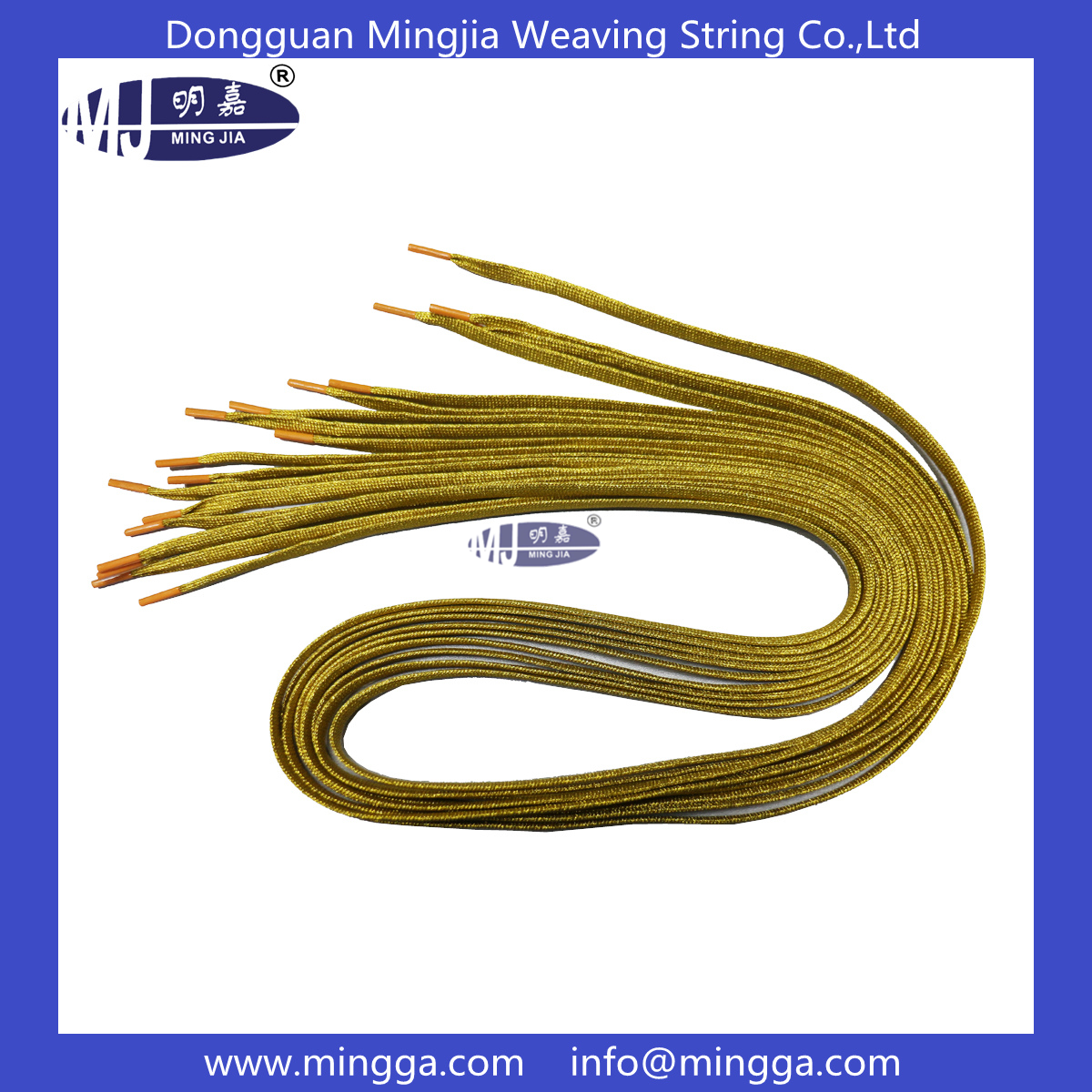MJ-S116 golden shoelaces