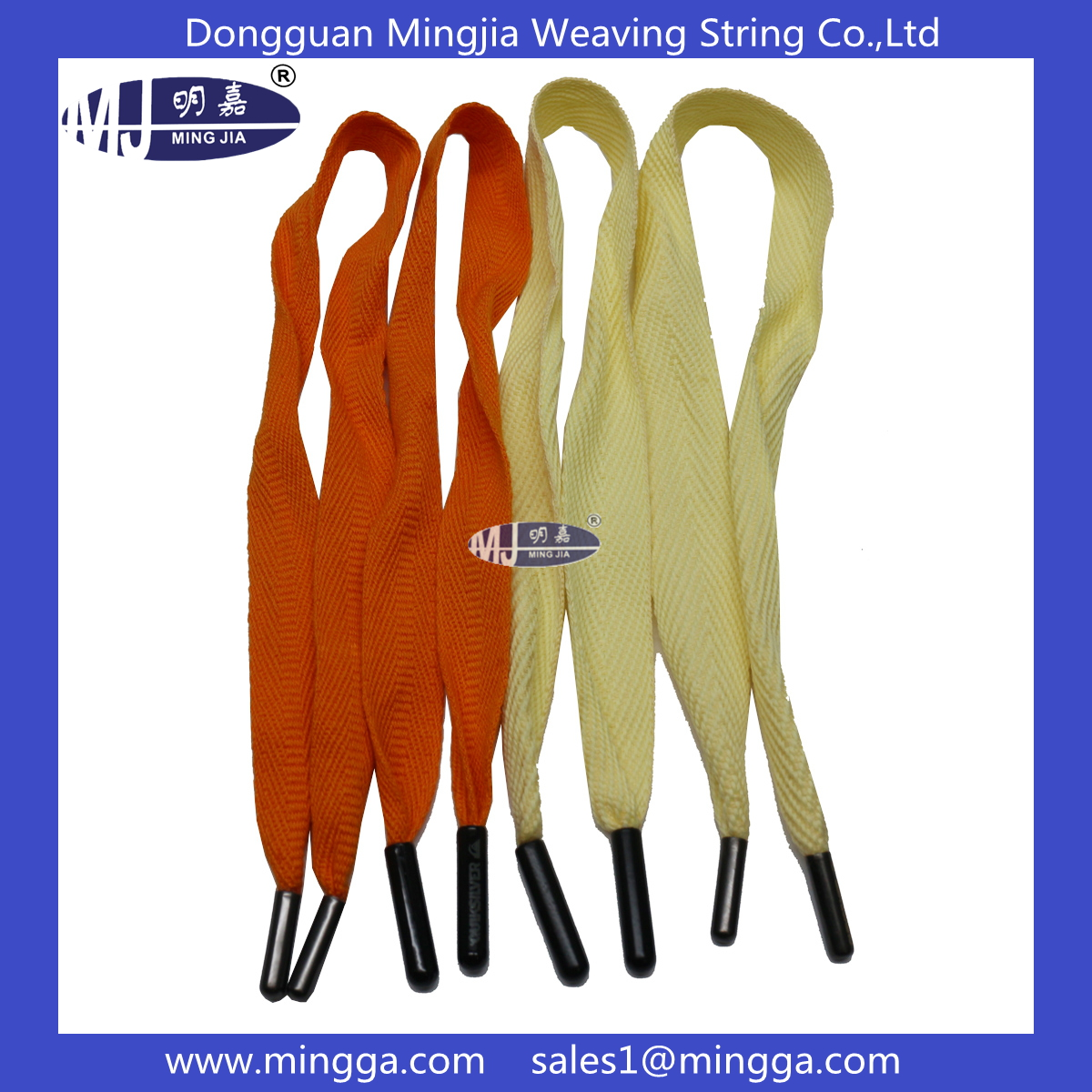 MJ-S101 polyester woven shoelace