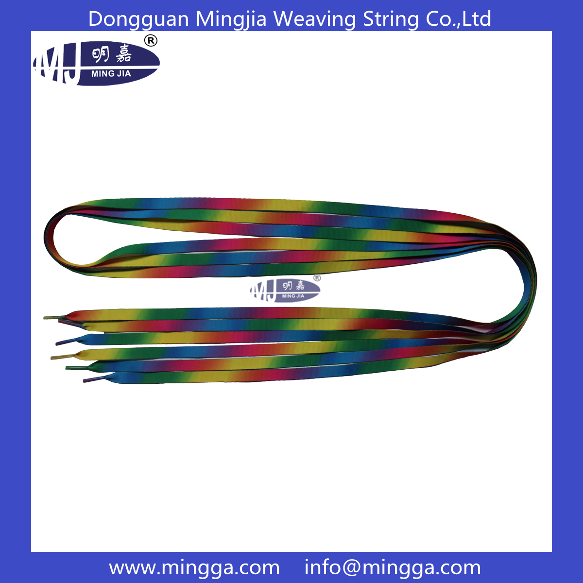 MJ-S129 rainbow shoelaces 