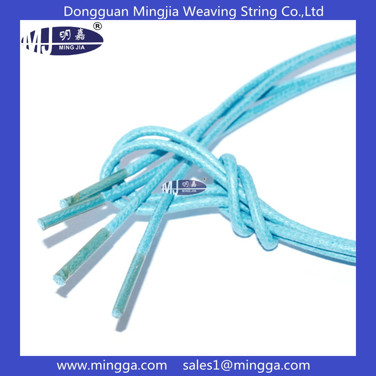 MJ-S052 round waxed shoelace 
