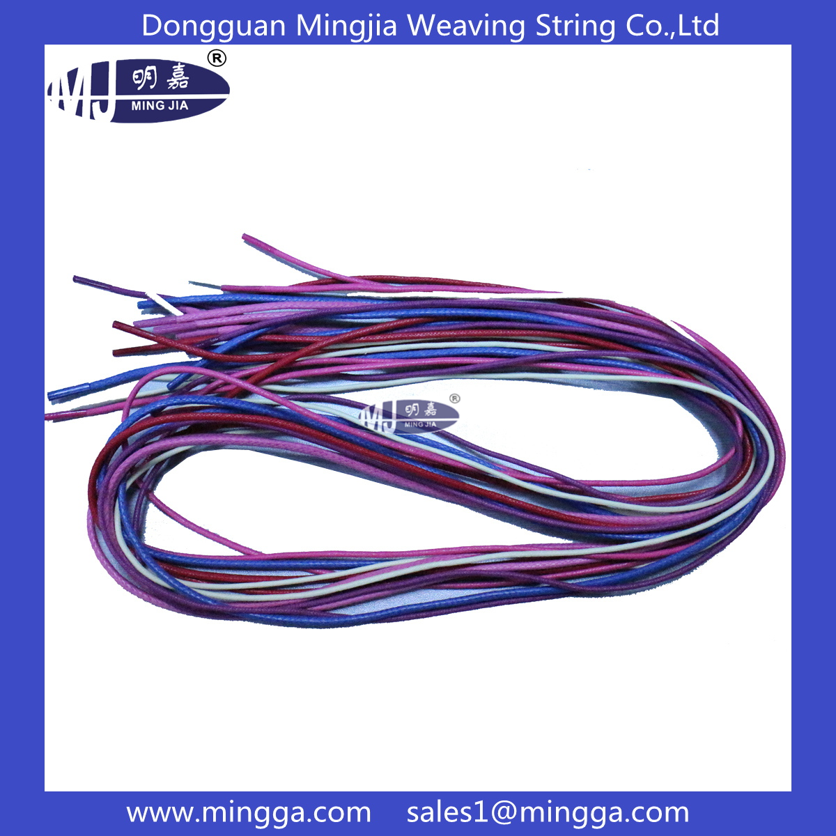 MJ-S068 waxed shoe laces