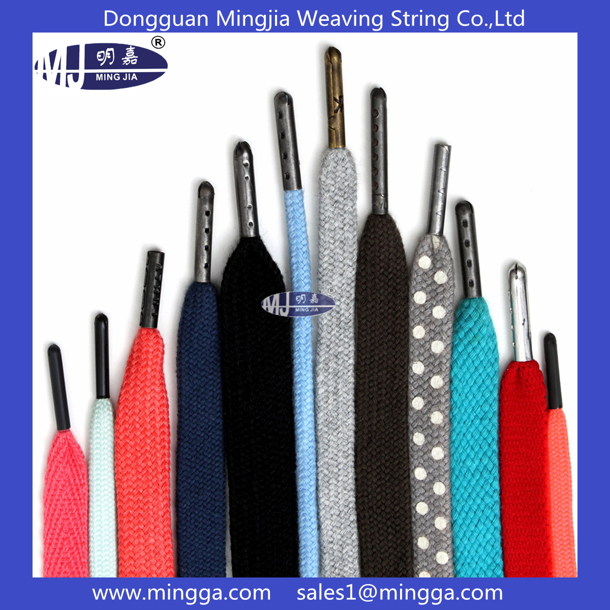 MJ-S012 metal tips aglets shoelaces